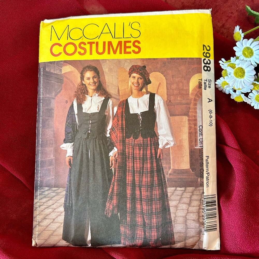 Ladies McCalls Costume Pattern 2938 UNCUT SZ A (6-10) Cosplay/Renfaire